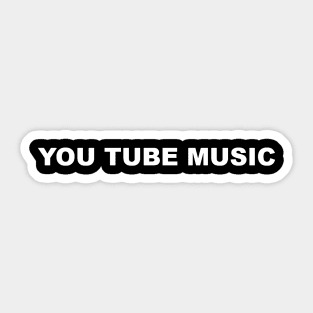 YOU TUBE MUSIC TYPOGRAPHY WORD TEXT STRING Sticker